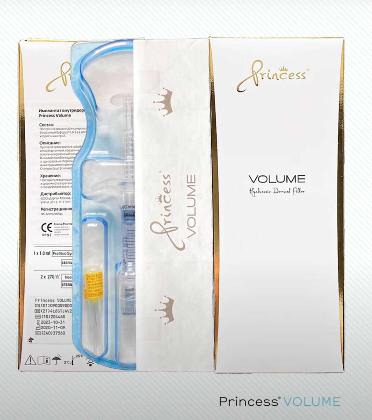 Инъекционный паспорт Princess® VOLUME. Результат работы до/после.